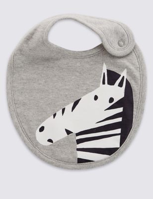 Pure Cotton Zebra Bib